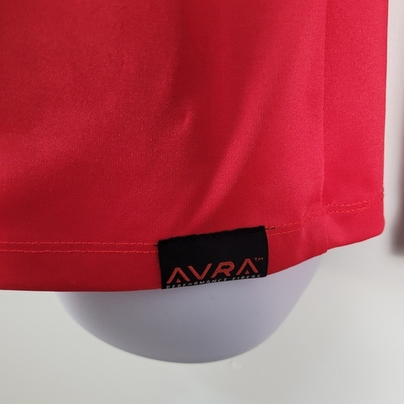 AVRA Performance Fibers Red Quarter Zip Athletic Thumb hole Long sleeve Size L - Picture 4 of 8